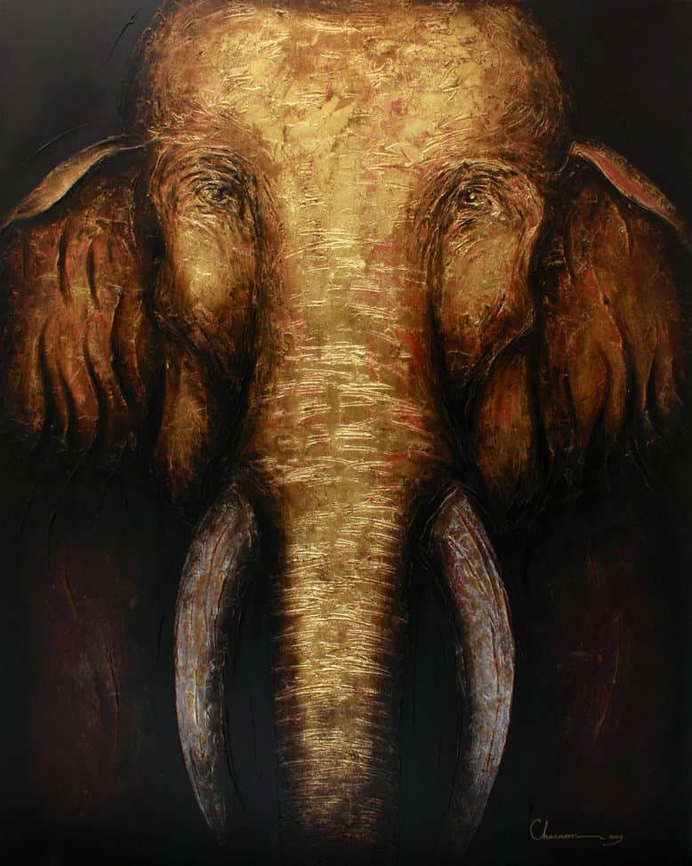 Art For Sale # Chaiwan # Elephant Art Thailand # 1