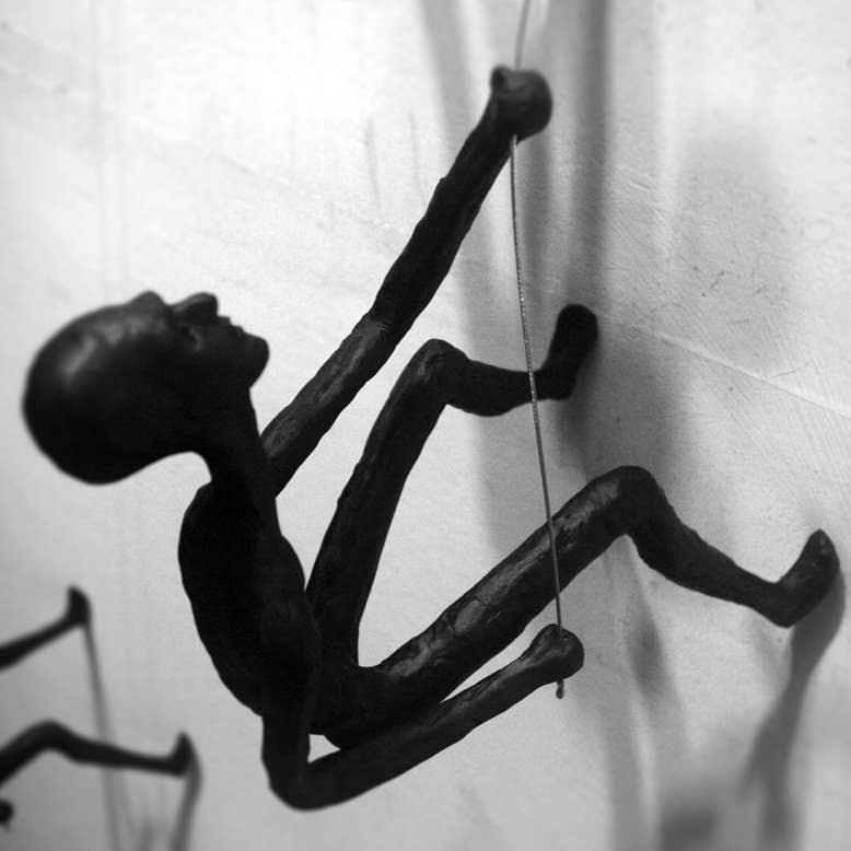 Climbing Man Wall Sculpture For Sale # Tanop Wichyanundh # 1