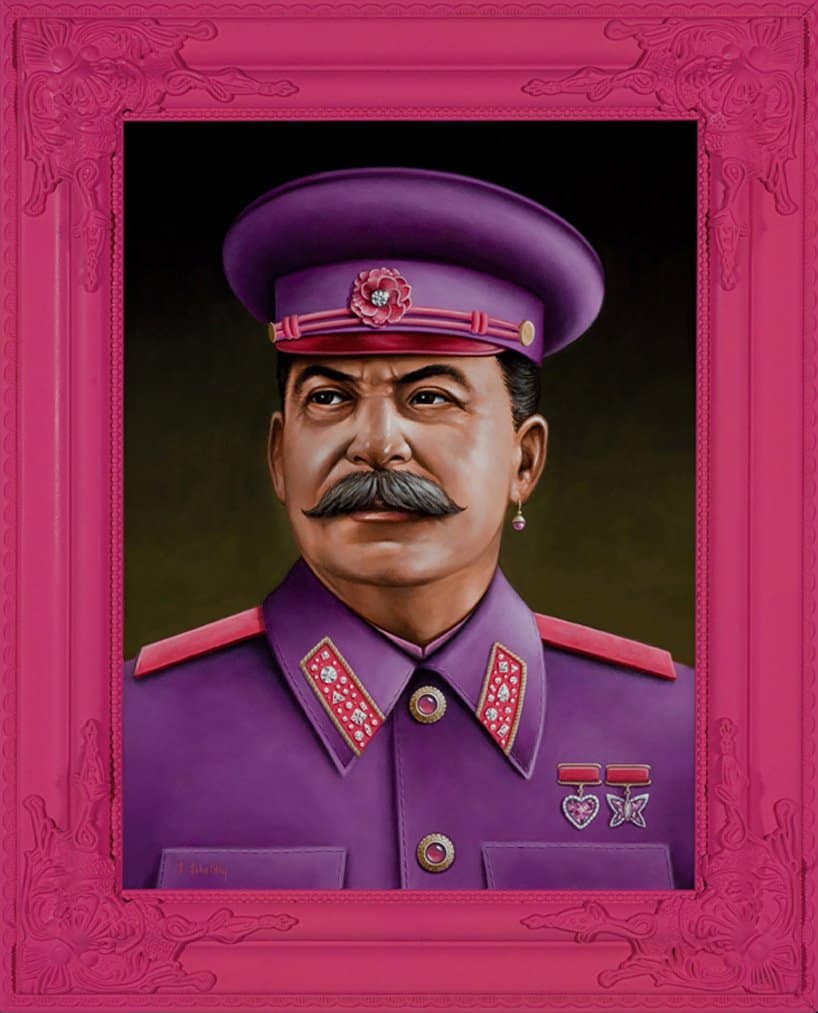 Tyrans and Dictators Pink Pop Art by scott scheidly 2