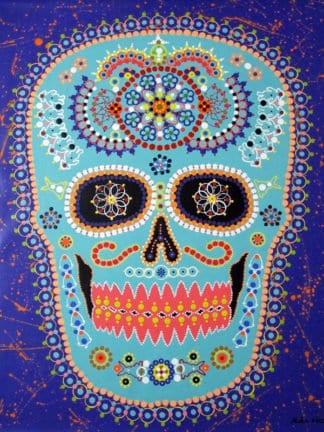 Vatcharapong Nakakrut - Sugar Skull (Blue Purple) - 80 x 100