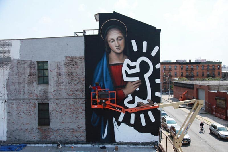 BSA Most Popular Murals of 2015 - Street Art - New York - Owen Dippie - Radiant Madonna