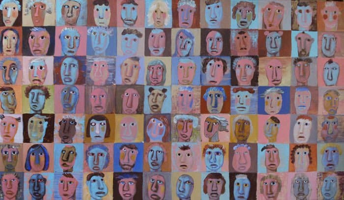 Kitti Narod - Untitled Faces 3 - 120 x 70