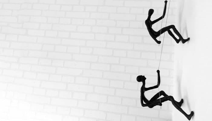 Climbing Man Wall Sculpture - Contemporary-Wall-Art-White