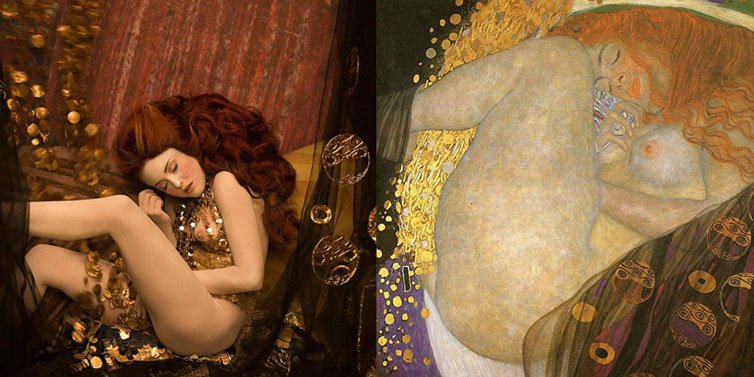 Inge Prader - Photographer Recreates - Gustav Klimt 03 - feat