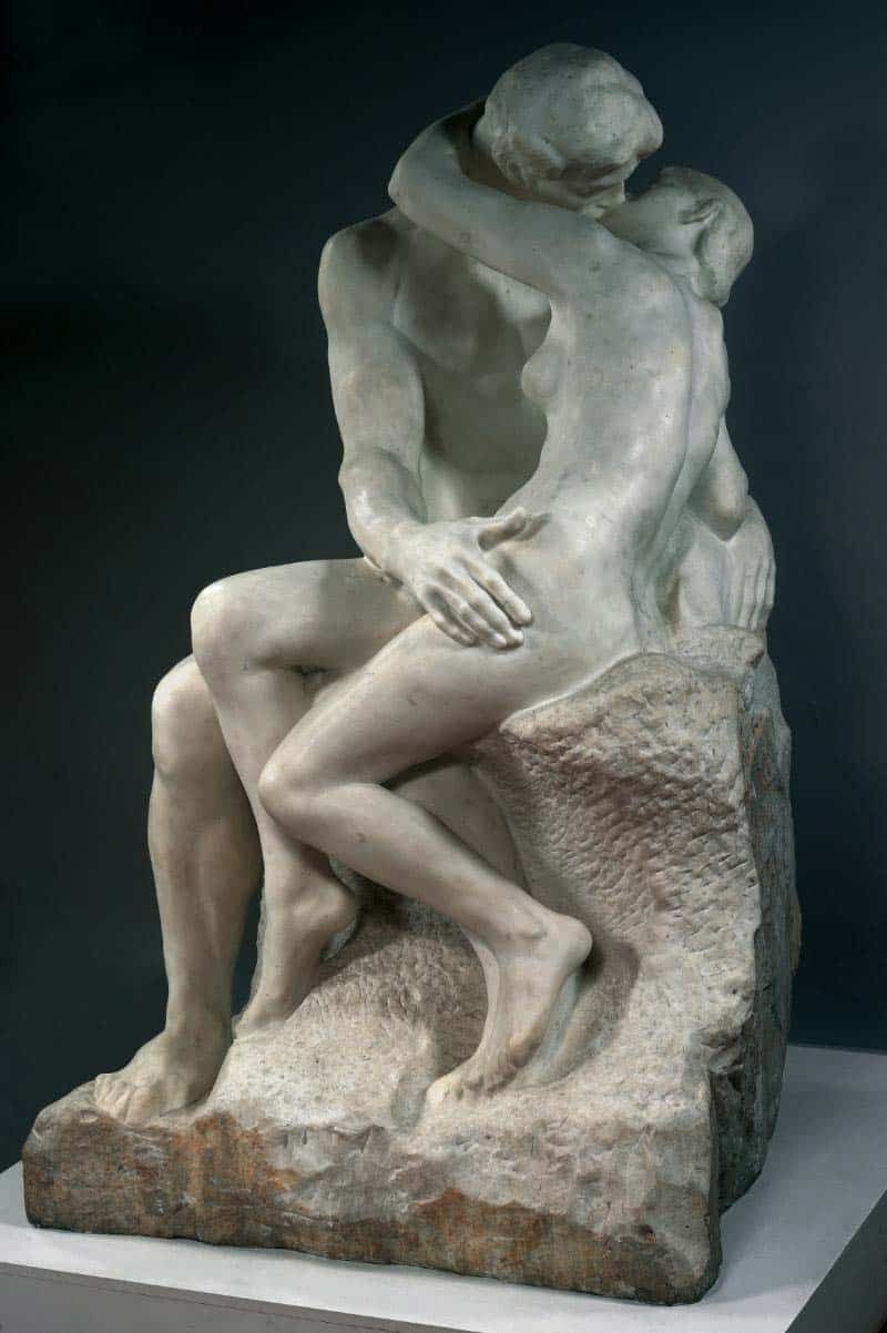 10 Best Kisses in Famous Artworks - Auguste Rodin - The Kiss