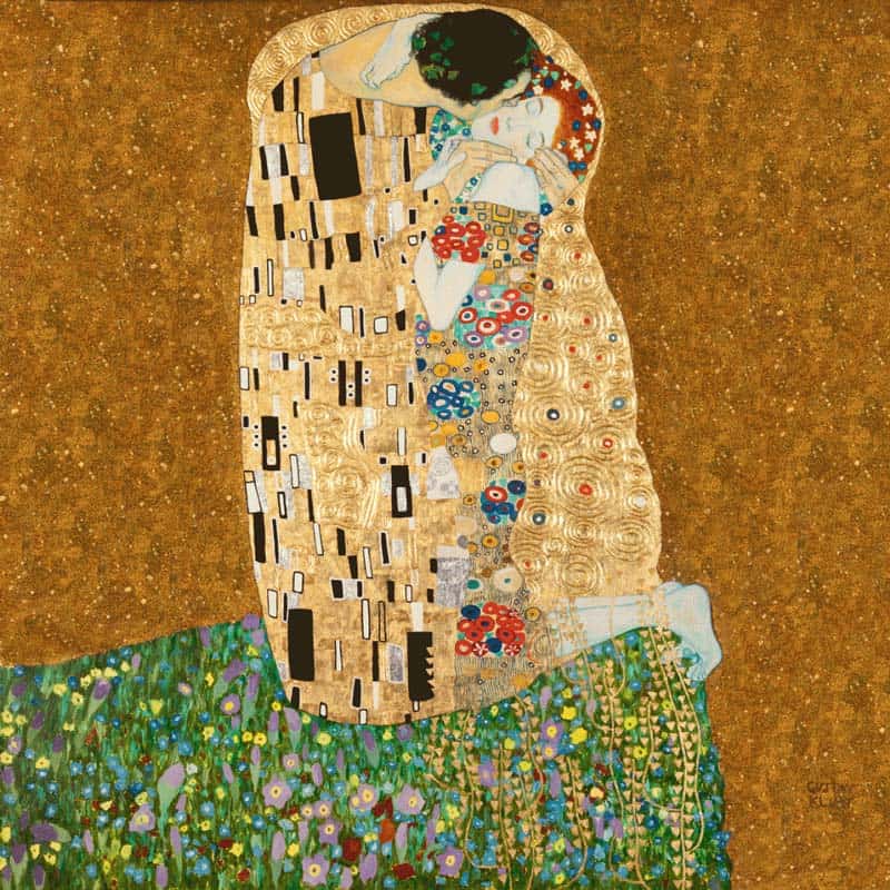 10 Best Kisses in Famous Artworks - Gustav Klimt - The Kiss