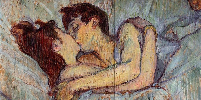 10 Best Kisses in Famous Artworks - Henri de Toulouse-Lautrec - In Bed The Kiss - Feat