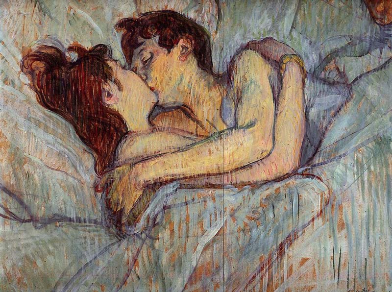 10 Best Kisses in Famous Artworks - Henri de Toulouse-Lautrec - In Bed The Kiss