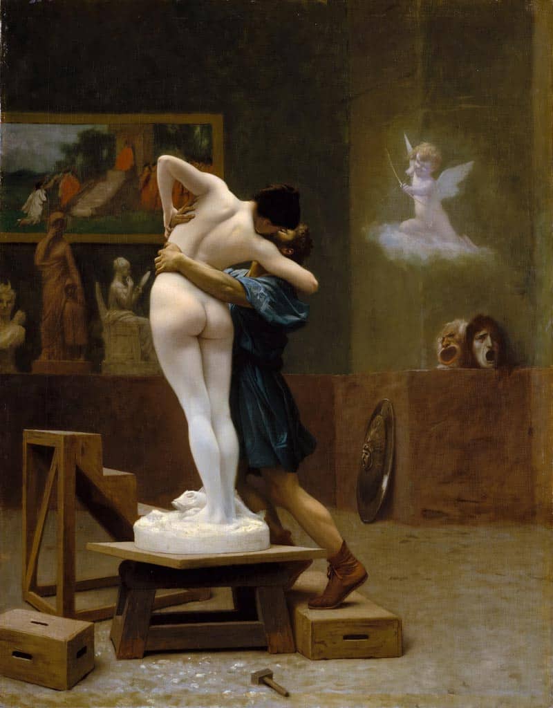 10 Best Kisses in Famous Artworks - Jean-Leon Gerome - Pygmalion and Galatea