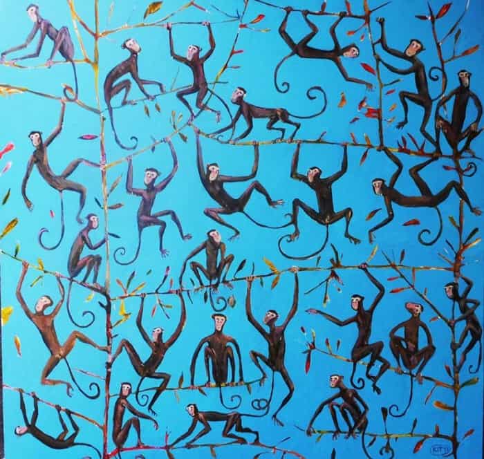 Kitti - Monkeys - 100 x 100 - 7-5