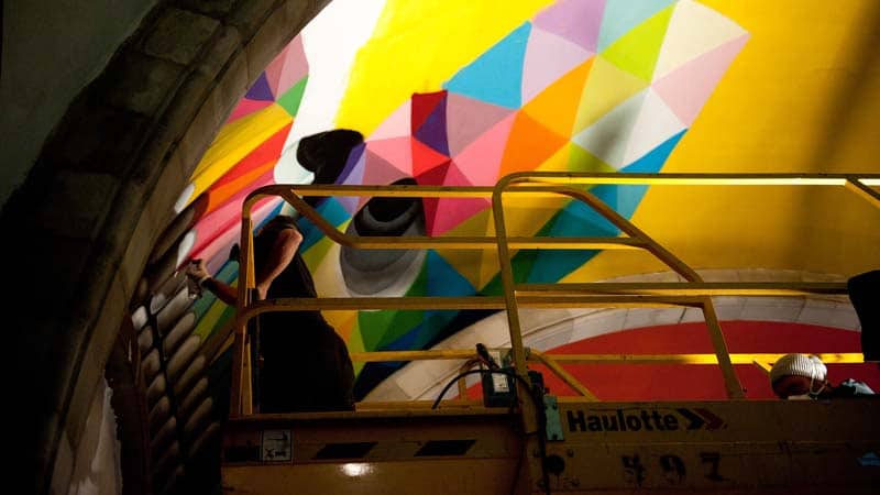 Street Arts - Okuda Paints - Skater Church - Spain 02