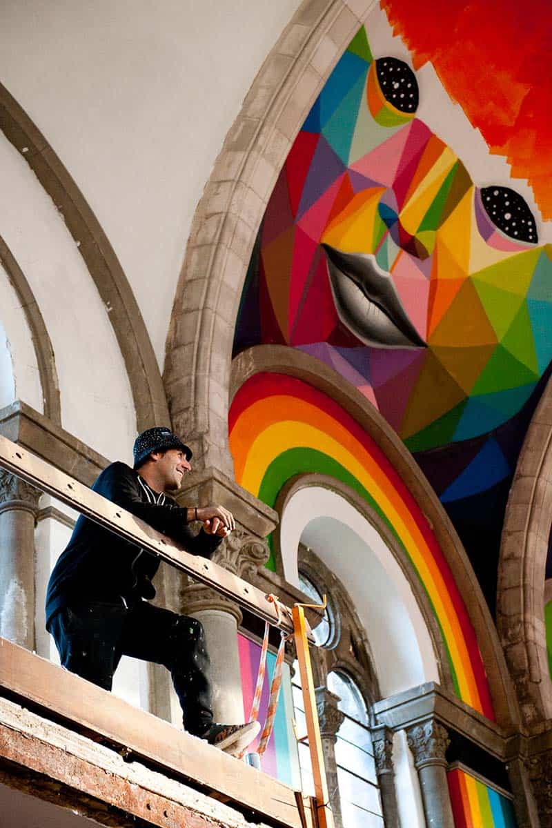 Street Arts - Okuda Paints - Skater Church - Spain 05