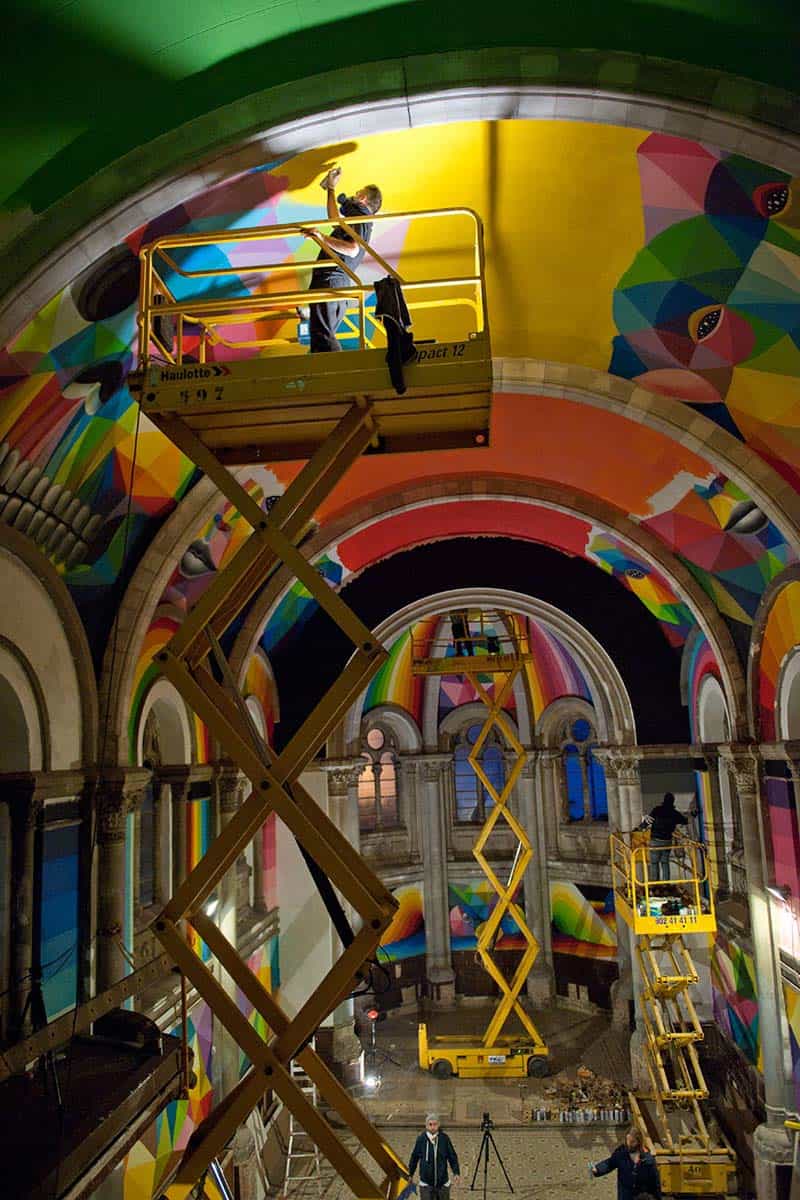 Street Arts - Okuda Paints - Skater Church - Spain 06