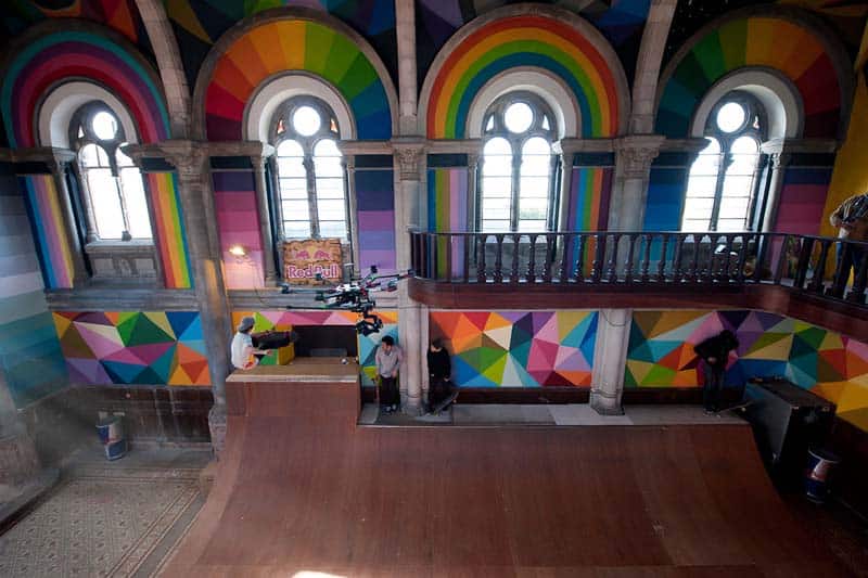 Street Arts - Okuda Paints - Skater Church - Spain 08