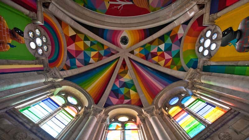 Street Arts - Okuda Paints - Skater Church - Spain 12