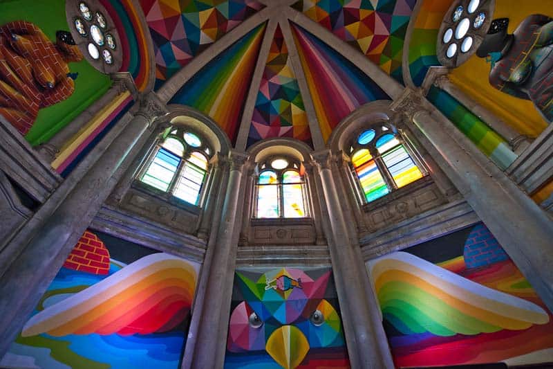 Street Arts - Okuda Paints - Skater Church - Spain 13