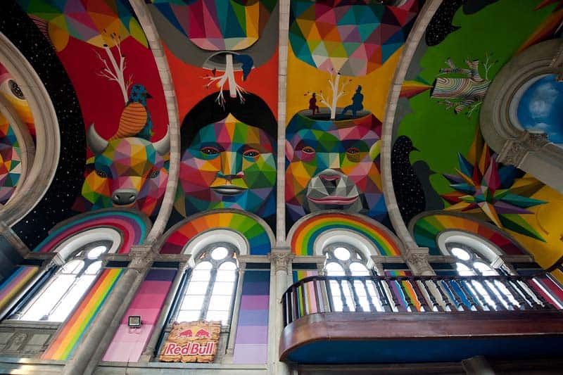 Street Arts - Okuda Paints - Skater Church - Spain 14