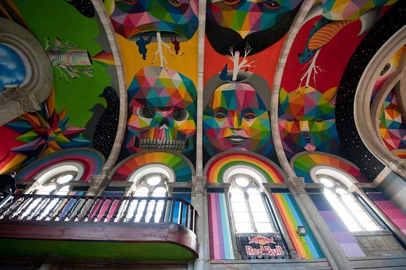 Street Arts - Okuda Paints - Skater Church - Spain 15