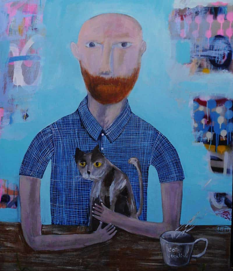 Kitti - Ginger man and a cat - 100 x 120 - 8