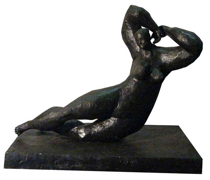 Sculptures for sale - Ath - Lying Lady 02 - Lady 16 - 1 - 38 x 20 x 30 - 3-5