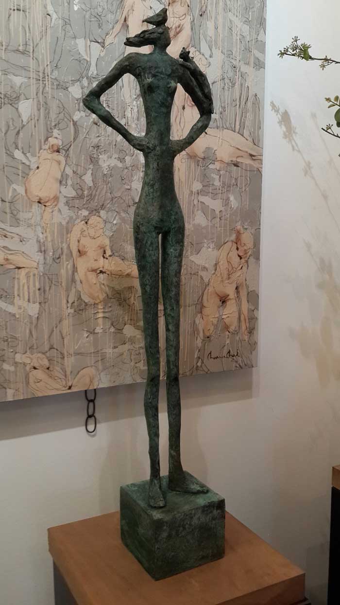 Sculptures for sale - Yao - Slim man 01 - Y 001 - 23 x 12 x 89 - 13
