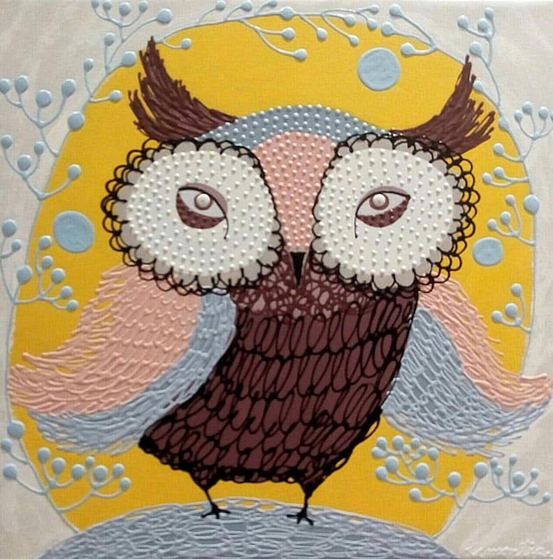 Kamontip - Owl 17 - 50 x 50 - 3-5
