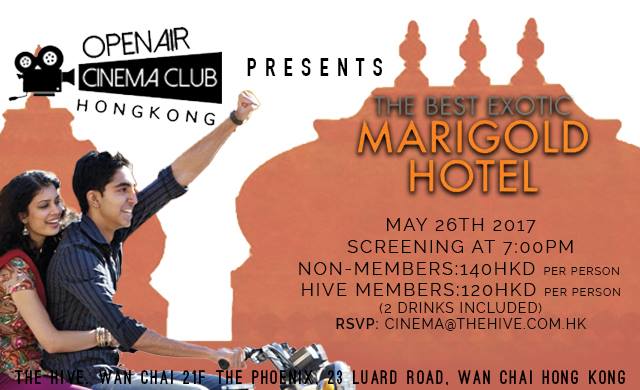 HK Open Air Cinema Club - The Best Exotic Marigold Hotel