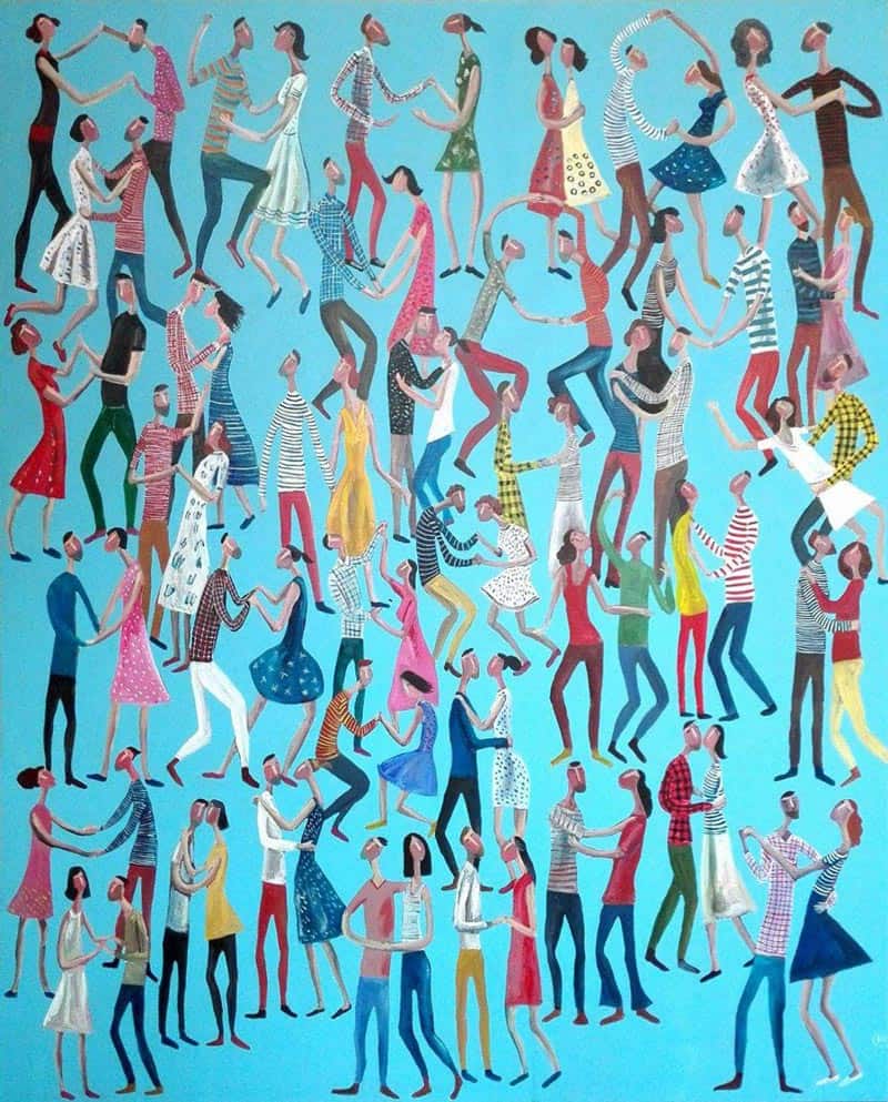 Kitti - Dancing People - 100 x 120 - 8-5