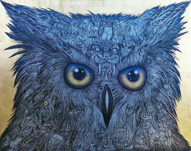 Wittaya - The Owl - 90 x 70 - 50