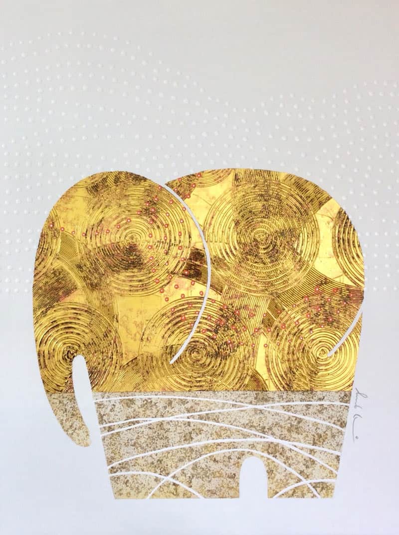 Bui - Gold Elephant 28 - 90 x 120 - 18