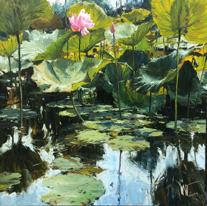 Sunny Day - Oil painting by Thai artist Dusit.