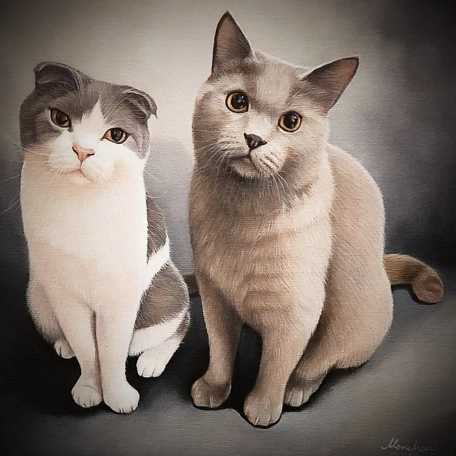 Thai art for sale - Monchai - Thai Cats - 80x100 - 18