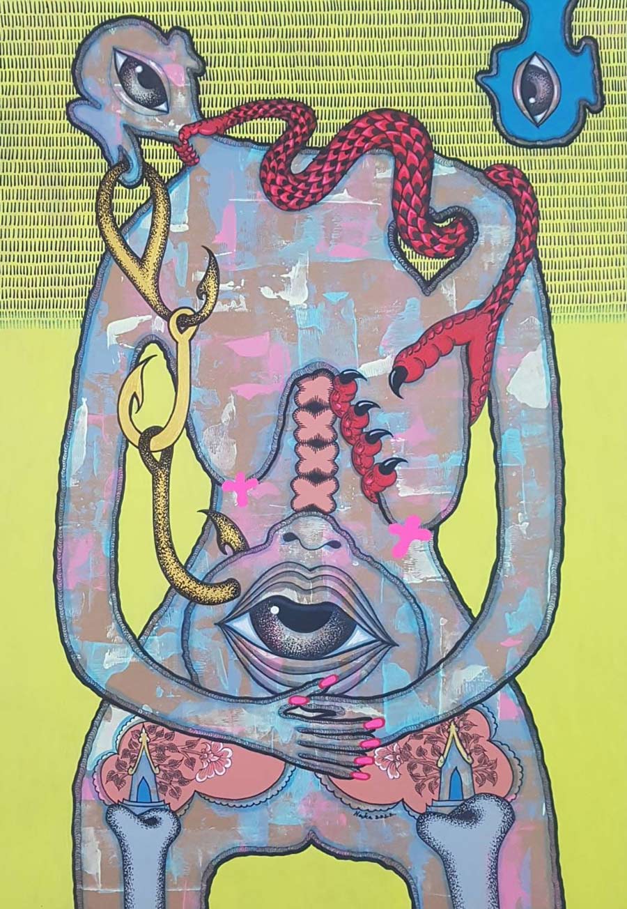 Thai art for sale - Nak - Inside Our Body - 54.5x79 - 12