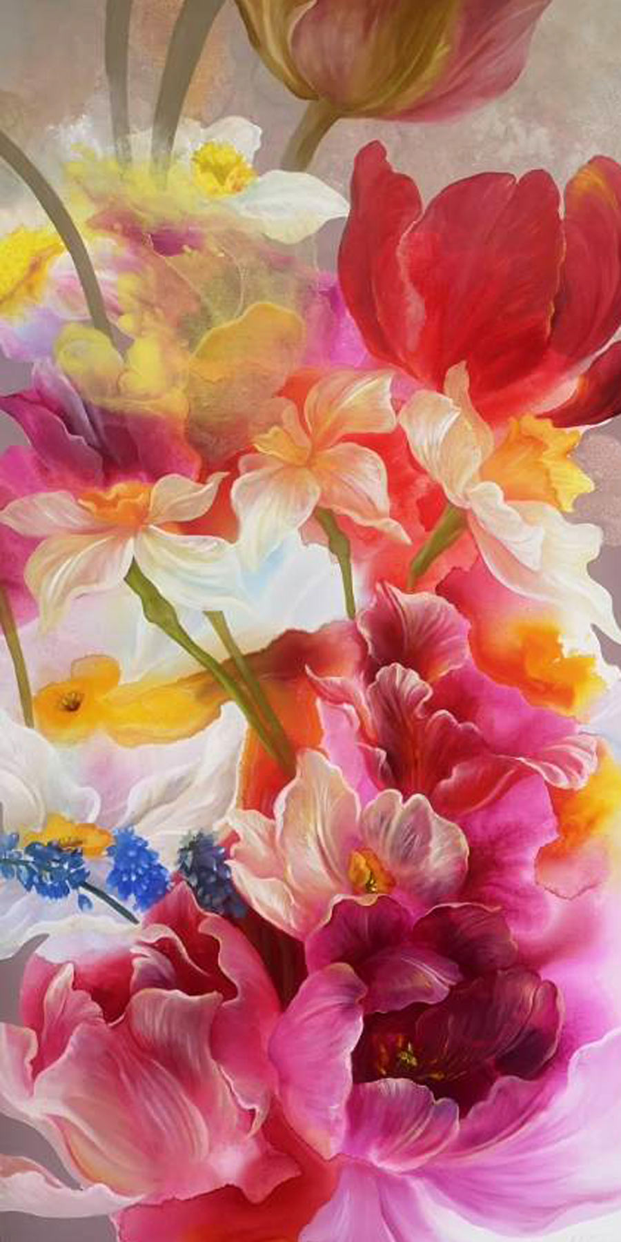 Thai art for sale - Tor - Flower 60 - 80x160 - 20