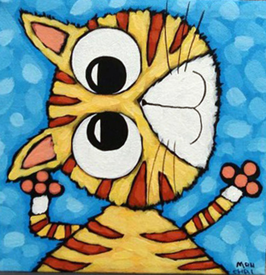 Thai art for sale - Monchai - Cat 011 - 35x35 - 2