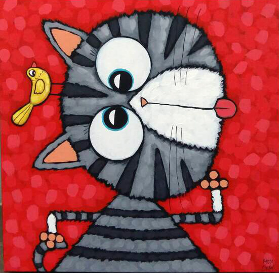 Thai art for sale - Monchai - Cat 02 - 35x35 - 2
