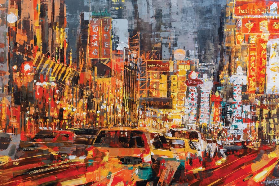 Thai art for sale - Sam - Heaven in Chinatown - 120x180 - 25