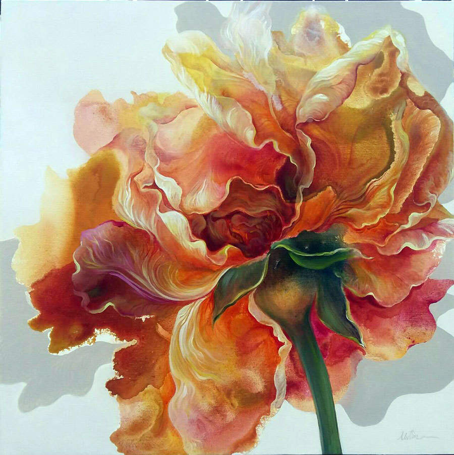 Thai art for sale - Tor - Flower 64 - 100x100 - 18