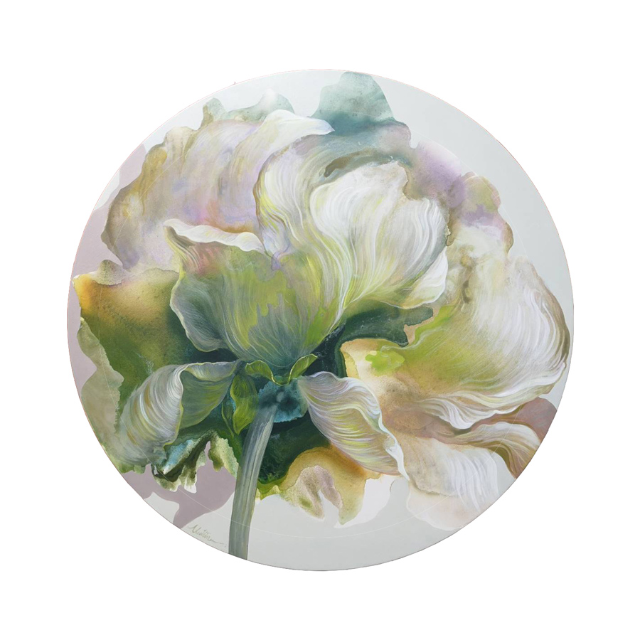 Thai art for sale - Tor - White Peony Flower - 80x5 - 15