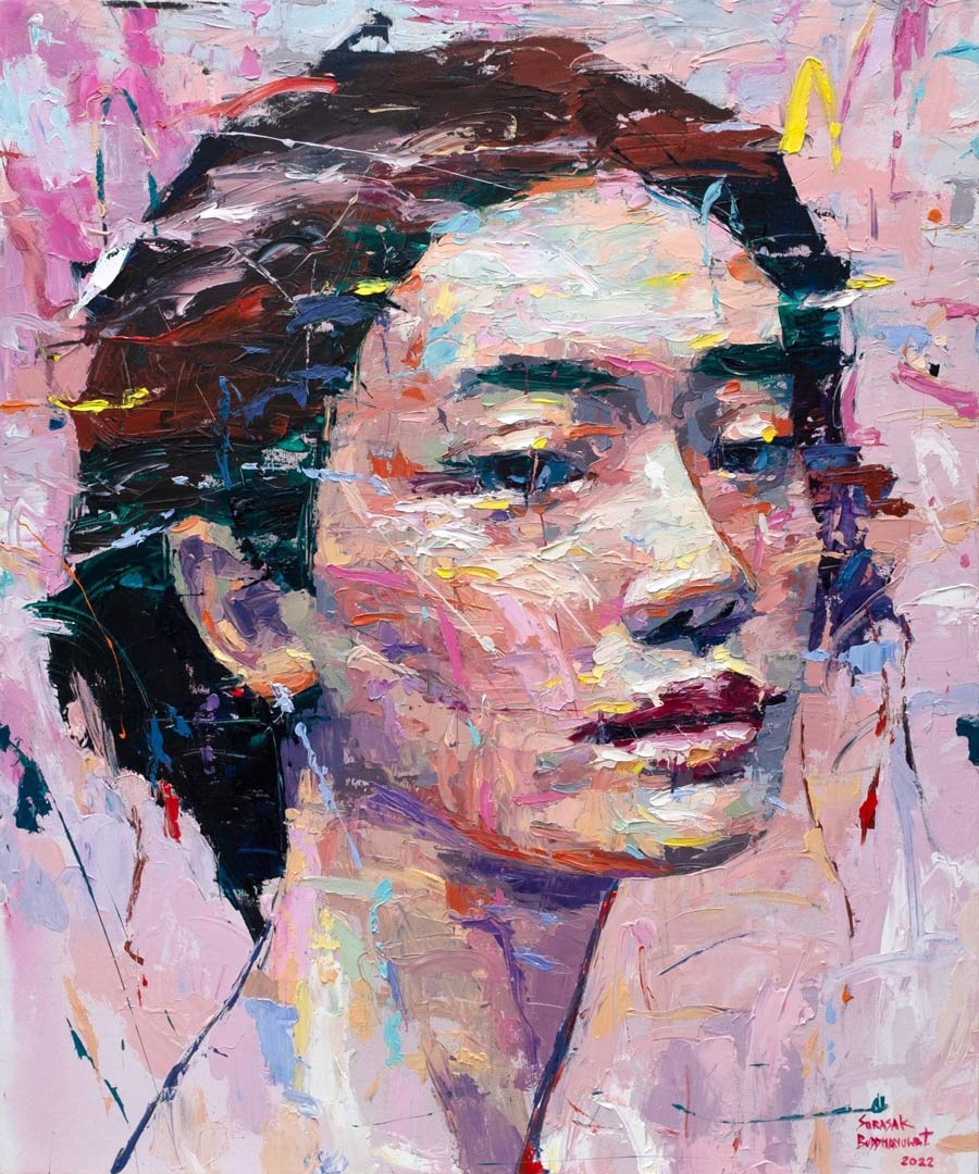 Thai art for sale - Noom - Chloe Woman Portrait - 100x120 - 49