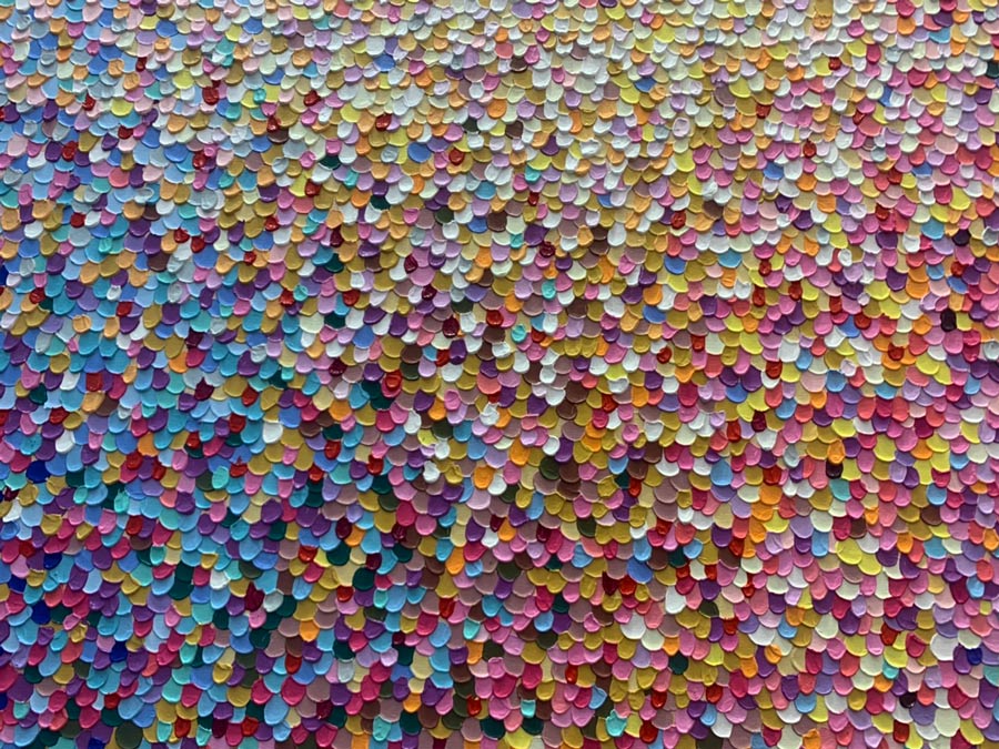 Thai art for sale - Pila - Creamy Pink Rain Drop - 160x140 - 30 - C
